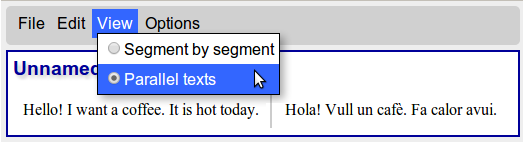 Show original and translation as parallel texts