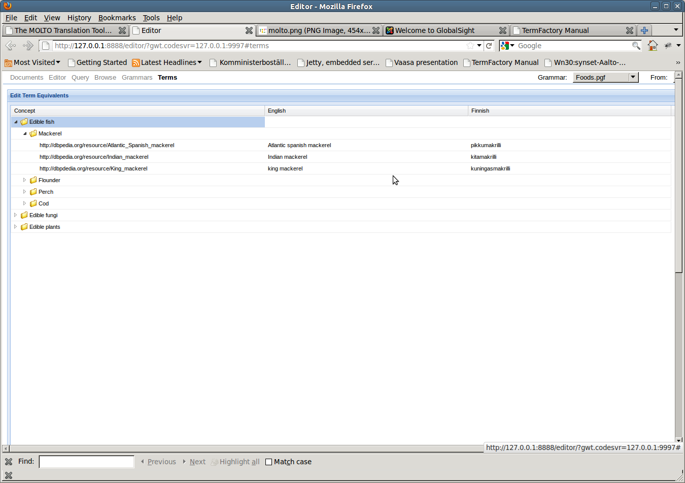 Tree grid editor