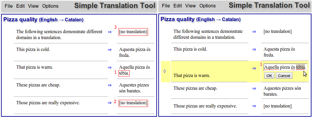 Three errors, correction of the first one
